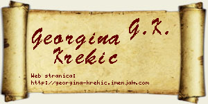 Georgina Krekić vizit kartica